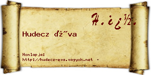 Hudecz Éva névjegykártya