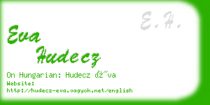 eva hudecz business card